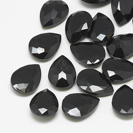 Pointed Back Glass Rhinestone Cabochons RGLA-T081-6x8mm-02-1