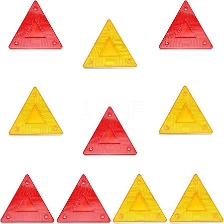 CHGCRAFT 10Pcs 2 Colors Slow Moving Vehicle Sign AJEW-CA0003-39-1