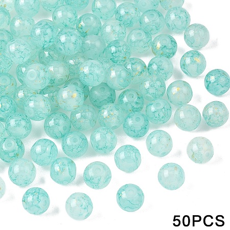 Glass Imitation Jade Beads GLAA-YWC0007-01D-01-1