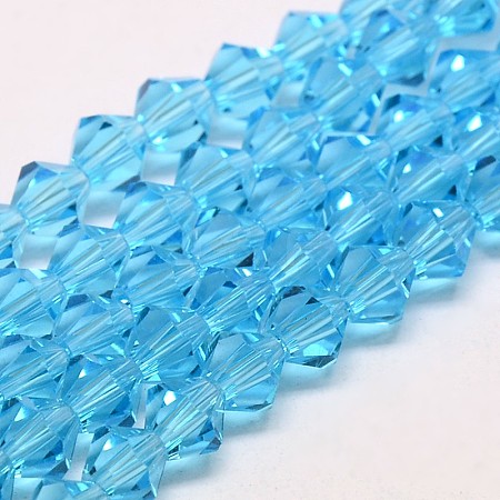 Imitate Austrian Crystal Bicone Glass Beads Strands GLAA-F029-4x4mm-19-1