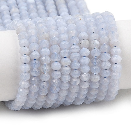 Natural Blue Lace Agate Beads Strands G-K376-B12-02-1