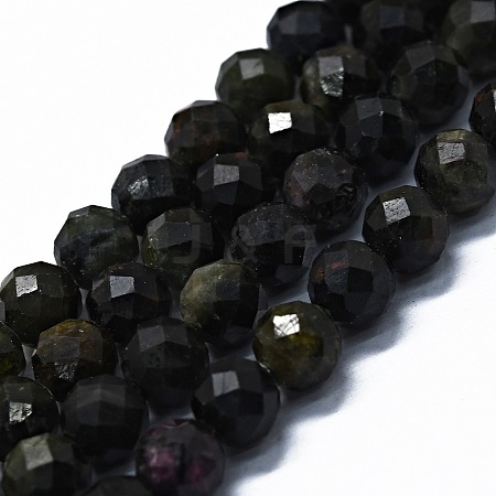 Natural Green Tourmaline Beads Strands G-G927-38-1