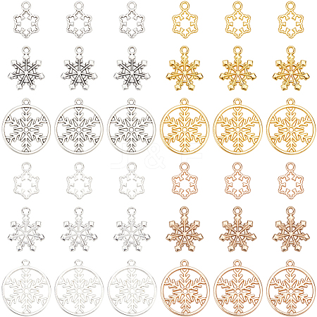 120Pcs 12 Styles Alloy Pendants FIND-SC0011-97-1