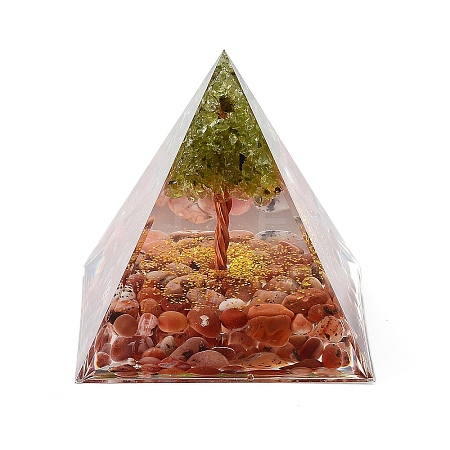 Orgonite Pyramid Resin Energy Generators DJEW-D013-06B-1