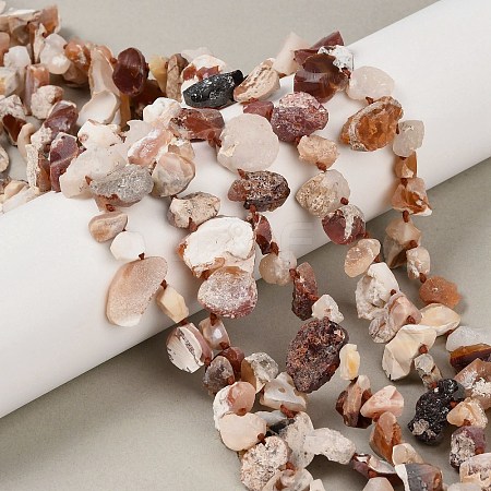 Raw Rough Natural Fire Opal Beads Strands G-C253-01-1
