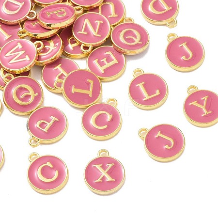 Golden Plated Alloy Enamel Charms ENAM-S118-08-M-1