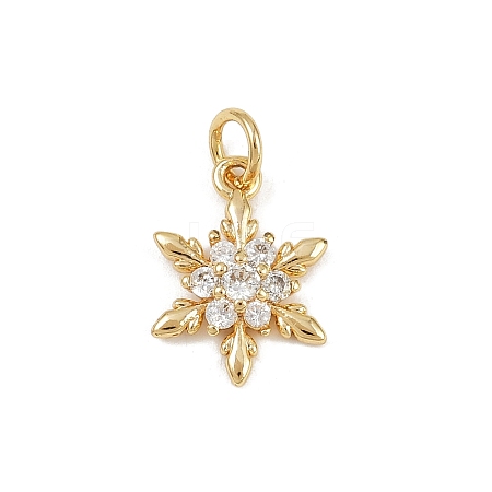 Brass Micro Pave Cubic Zirconia Charms KK-H077-02G-05-1