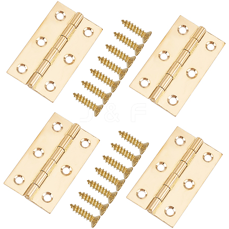 Gorgecraft 4 Sets Iron & Brass Cabinet Drawer Butt Hinges Connectors AJEW-GF0004-99-1