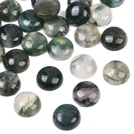 Natural Moss Agate Cabochons G-D367-01A-02-1