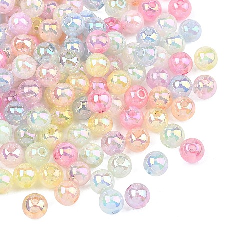 UV Plating Opaque Acrylic Beads MACR-K361-36-1