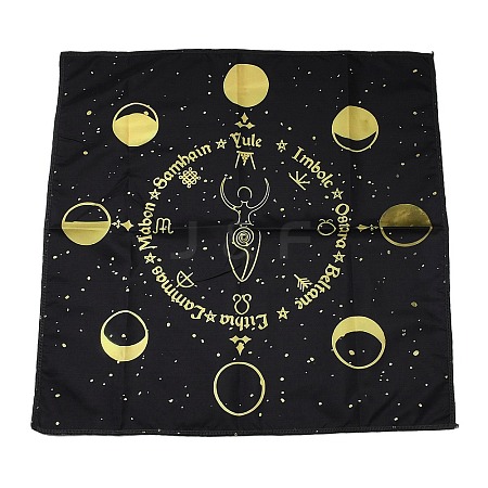 Polyester Peach Skin Tarot Tablecloth for Divination AJEW-D061-01A-1