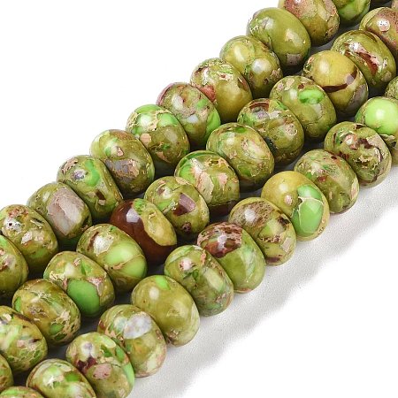 Dyed Synthetic Imperial Jasper Beads Strands G-P529-E01-A04-1