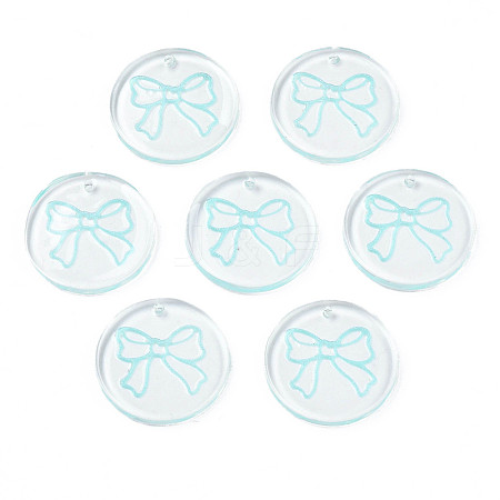 Transparent Resin Pendants RESI-N030-006A-1