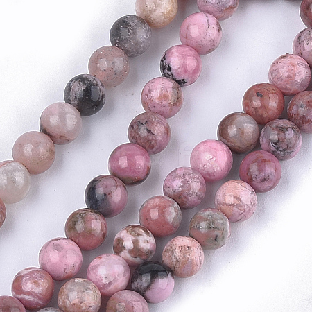 Natural Rhodonite Beads Strands G-S333-8mm-029-1