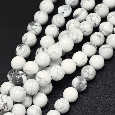 Natural Howlite Beads Strands G-F604-18-8mm-1