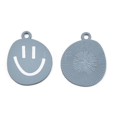 Spray Painted Alloy Pendants ENAM-S127-025A-RS-1