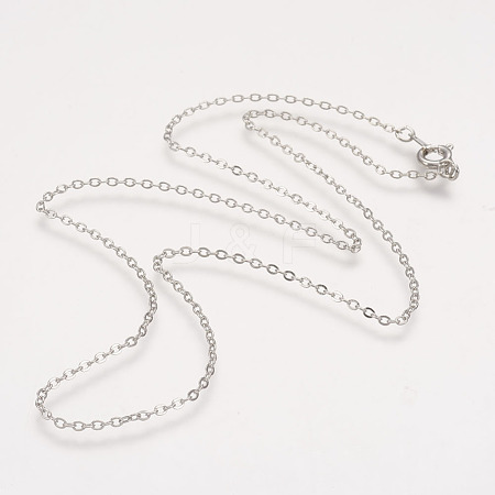 Brass Cable Chain Necklaces SW028-01P-NF-1