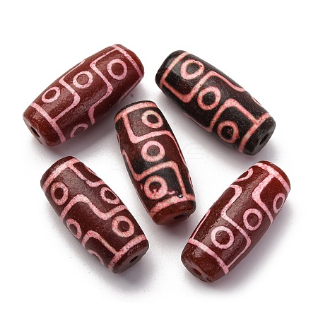 Tibetan Style dZi Beads TDZI-NH0001-E07-06F-1