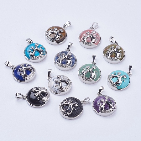 Natural & Synthetic Mixed Stone Pendants G-K234-A-1