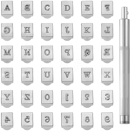 Letter & Number Alloy Leather Stamping Tool Sets TOOL-WH20012-002A-1