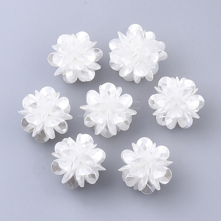 Handmade ABS Plastic Imitation Pearl Woven Beads FIND-S319-31B-01-1