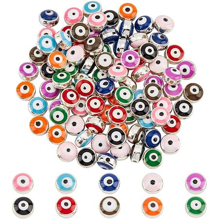  100Pcs 10 Colors CCB Plastic Beads FIND-NB0003-12-1