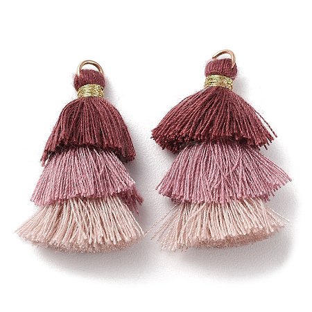 Polycotton Tassel Pendant Decorations GLAA-K060-07KCG-12-1