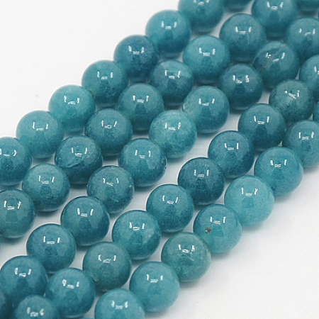 Natural White Jade Beads Strands X-G-G051-R1-8mm-1