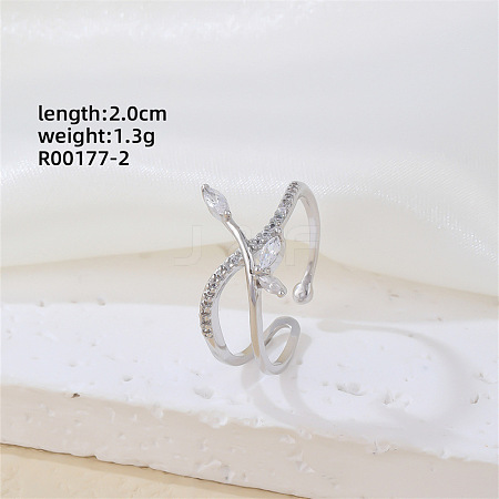 Fashionable Irregular Design Brass Cuff Ring SD5777-2-1