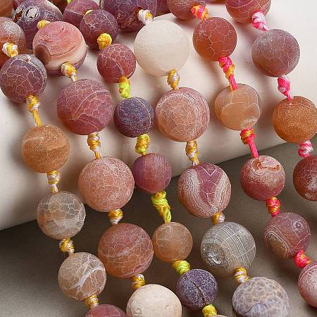 Dyed & Heated Natural Weathered Agate Beads Strands GG-CBAB9C6-M01-01-1
