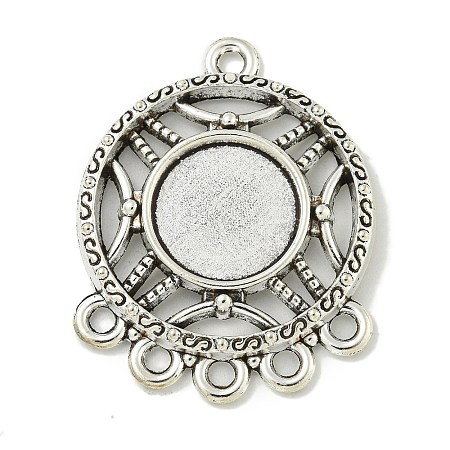 Tibetan Style Cabochon Connector Settings FIND-U015-31AS-1