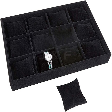 Velours Wooden Bracelet/Bangle/Watch Displays BDIS-WH0003-01-1