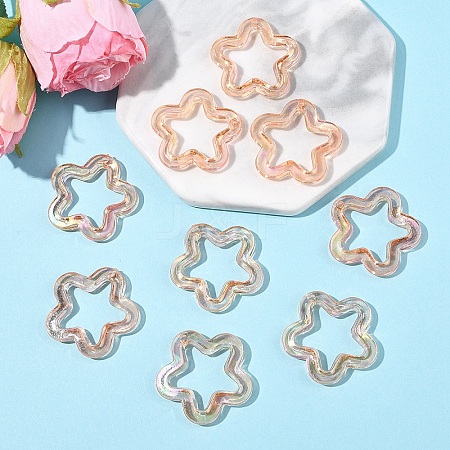 20Pcs Transparent Acrylic Pendants MACR-YW0004-18C-1