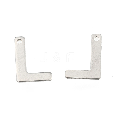 Tarnish Resistant 304 Stainless Steel Letter Charms LS-STAS-O072-L-1