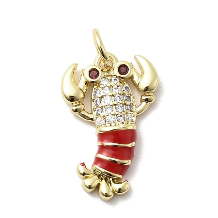 Brass Micro Pave Cubic Zirconia Pendants KK-A278-14G-1