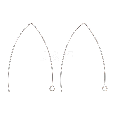 925 Sterling Silver V Shaped Earring Hooks STER-K167-064S-1