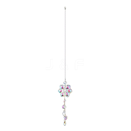 Glass Flower Hanging Ornaments PW-WG00A01-01-1