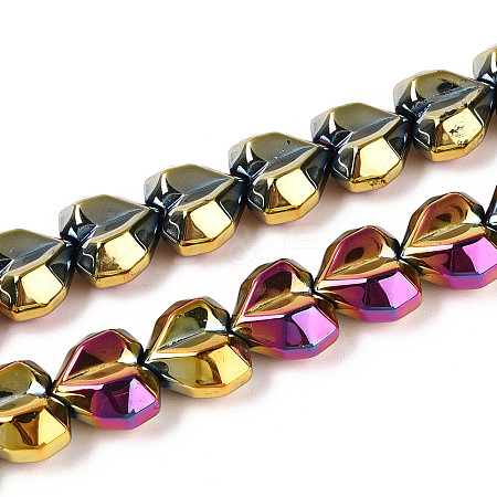 Electroplate Transparent Glass Beads Strands EGLA-B012-AB15-1