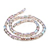 AB Color Plated Transparent Glass Beads Strands EGLA-P051-06A-A07-4