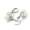 Bullet Natural Quartz Crystal Pendant Hoop Earrings for Girl Women EJEW-JE04636-05-4