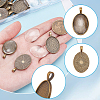30Pcs Alloy Pendant Cabochon Settings FIND-SP0005-68-7