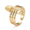 Brass Cuff Rings KK-H741-07G-3