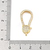 Brass Micro Pave Cubic Zirconia Lobster Claw Clasps KK-M311-28G-02-3