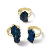 Natural Kyanite/Cyanite/Disthene Irregular Nugget Adjustable Ring RJEW-G269-01G-1