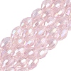 Electroplate Transparent Glass Beads Strands GL-N002-01A-A03-1