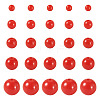 100Pcs 5 Styles Opaque Acrylic Beads MACR-TADJ0001-12A-1