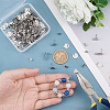 80Pcs 4 Style 304 Stainless Steel Stud Earring Findings and 90Pcs Ear Nuts STAS-UN0034-92-3
