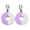 Large Flat Round Dangle Stud Earrings for Girl Women KY-Q058-091-1