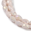 Opaque Solid Color Electroplate Glass Beads Strands EGLA-N013-P10mm-B08-3