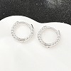 Brass Huggie Hoop Earrings KK-CBA8324-18D-P-3